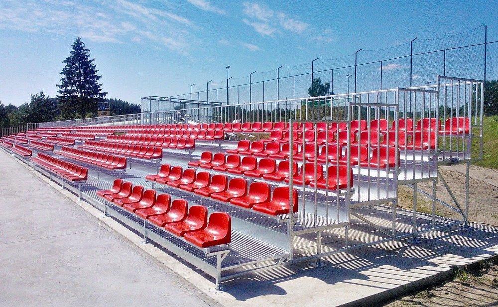 Produkcja trybun sportowych systemowych metalowych dla wysposażania stadionów i boisk piłkarskich 